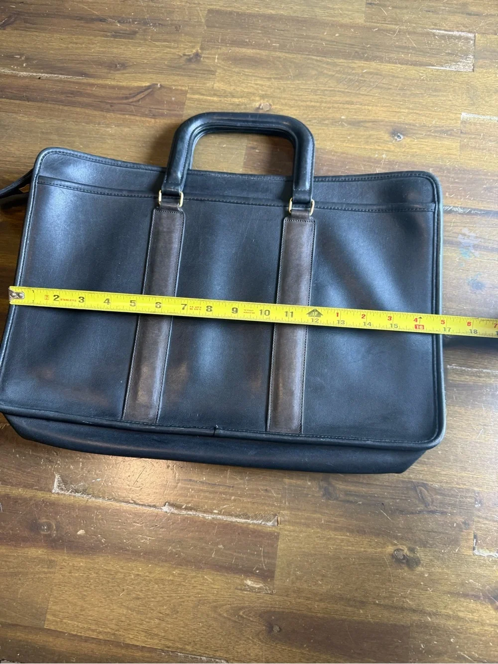 Coach Black Leather Briefcase